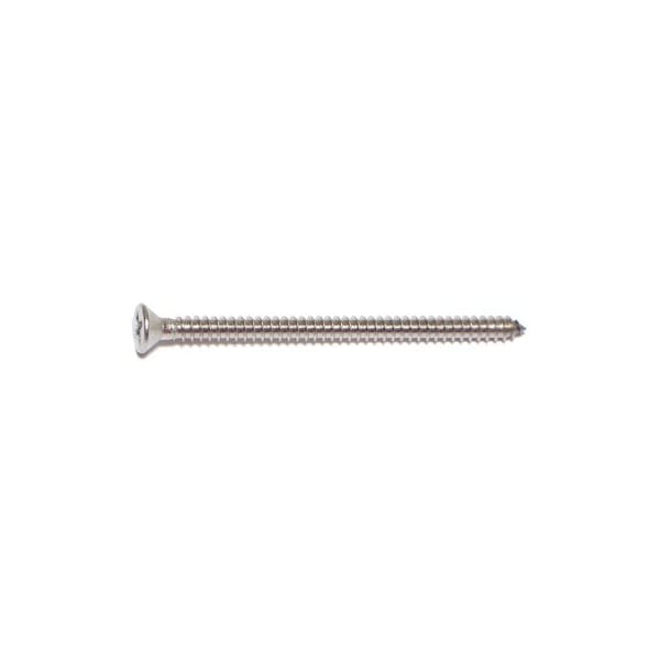 Midwest Fastener Sheet Metal Screw, #8 x 2-1/2 in, 18-8 Stainless Steel Flat Head Phillips Drive, 12 PK 35892 - main